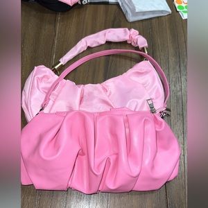 2- ballerina pink shoulder purses NWOT